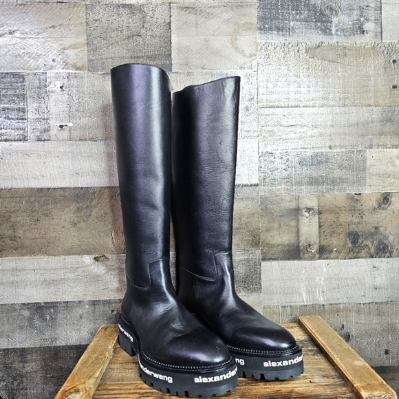 ALEXANDER WANG Sanford Leather Riding Boot - Picture 3 of 13
